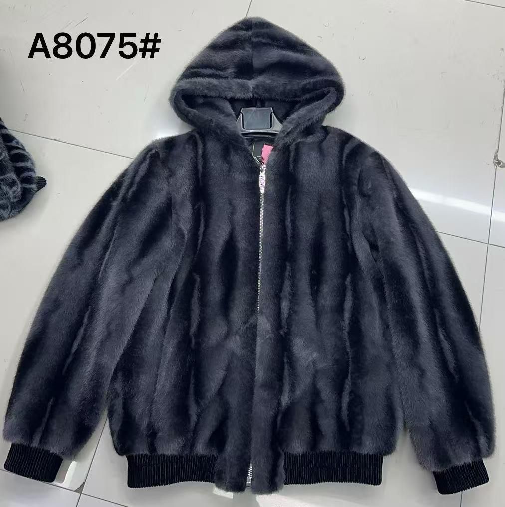 Black Fur Hoodie For Mens